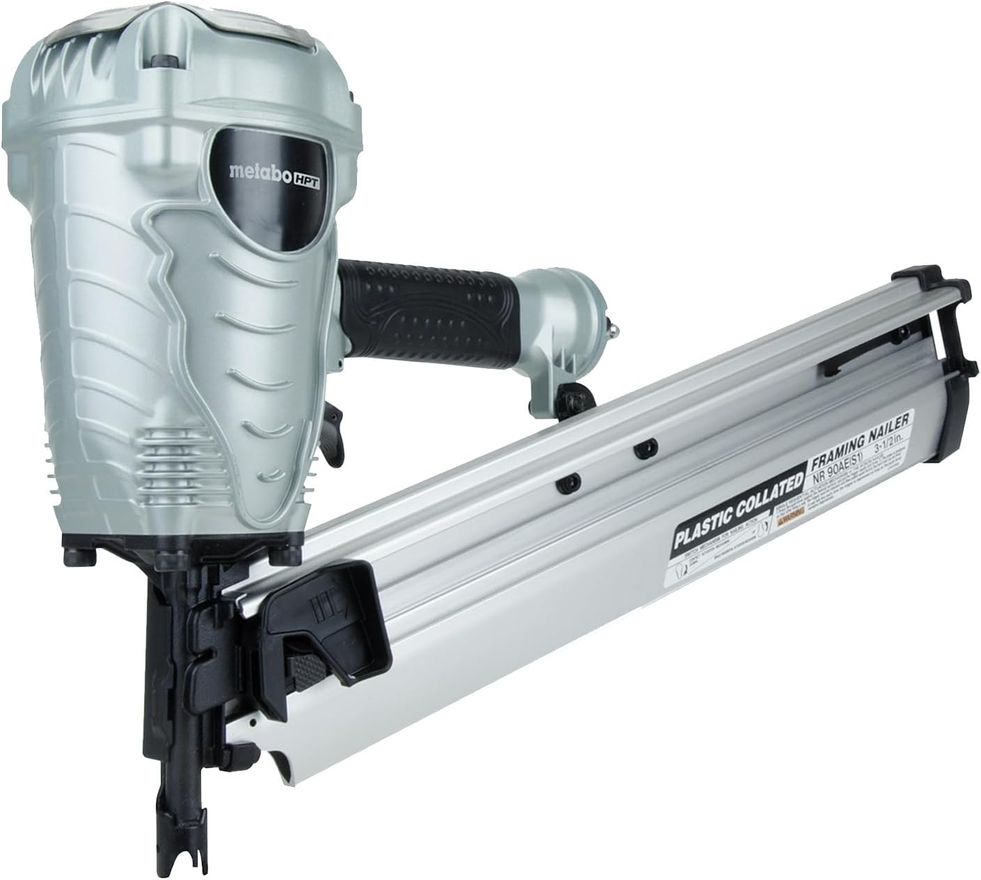 Metabo HPT Framing Nailer, Pro-Preferred Power Nailer for Flooring, Roof Decking, and More, Lightweight 7.5 lbs Framing Tool for 21° 2' to 3-1/2' Plastic Collated Nails, NR90AES1