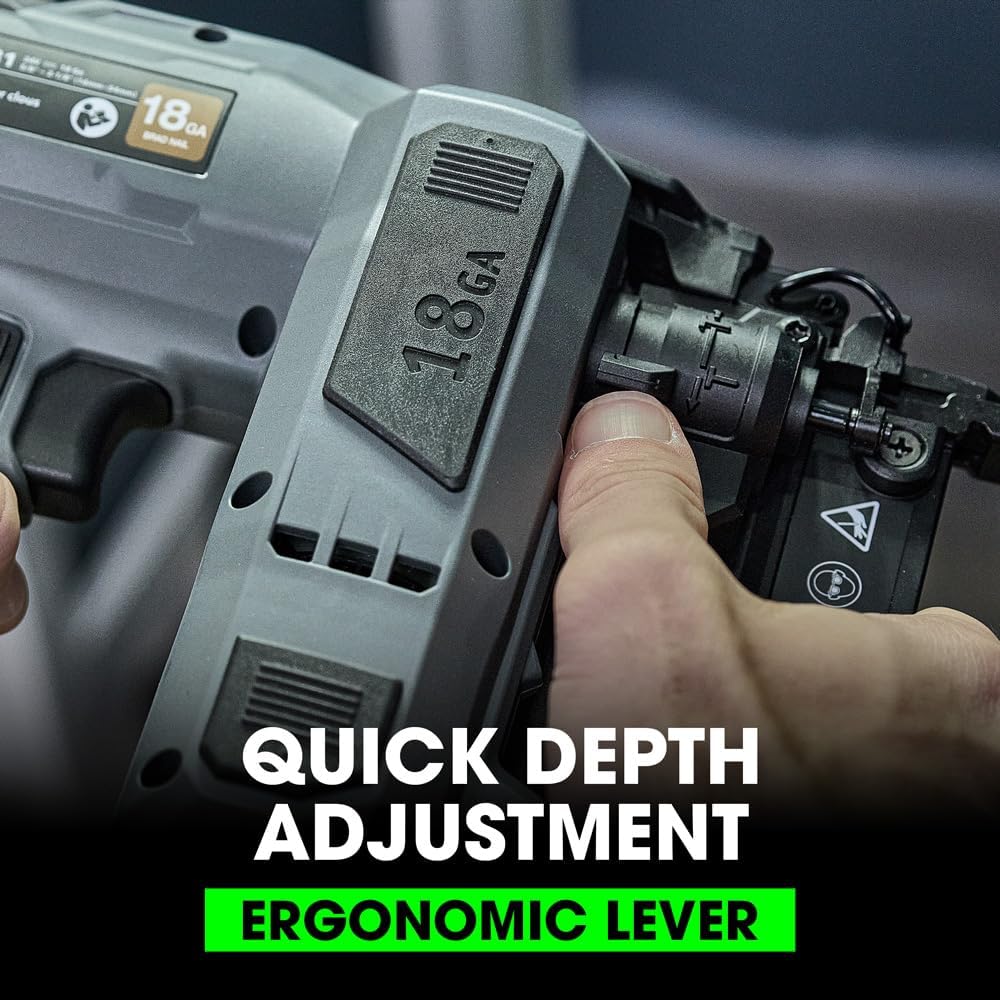 FLEX 24V Brushless Cordless 18 Gauge Brad Nailer Kit, Zero Ramp-up, 3 Nails/Sec, Light-Duty Decorative Trim, Drives 5/8' to 2-1/8', Lightweight w/ 2.5Ah Battery & 160W Fast Charger - FX4331-1A