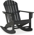 Signature Design by Ashley Sundown Treasure Cottage Weather Resistant Indoor/Outdoor Rocking Chair with 1 Cup Holder, Black