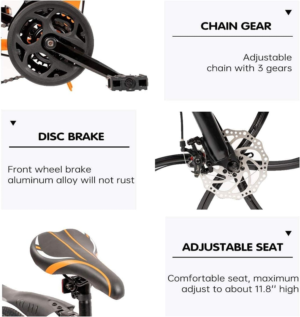 26 ich Folding Mountain Bike, 21 Speed High Carbon Steel Mountain Bike for Adults with 26 Inches Durable Tires, Front Suspension Folding Bicycle for Women and Man | 26 ich, High Carbon Steel, Durable Tires, Front Suspension, Folding Bicycle