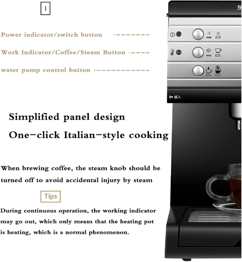 Coffee machine Espresso Machine 20 Bar Espresso Maker Small Commercial Steam Coffee Machine For Home Use,Double Cup Split, Suitable For Cappuccino Mocha Latte