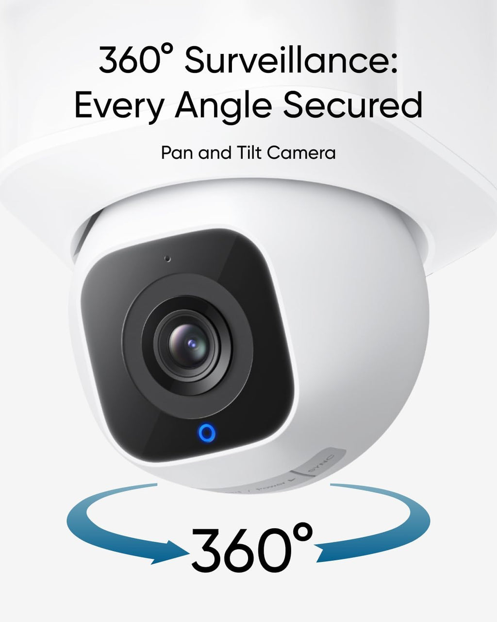 eufy Floodlight Camera E30, Security Camera Outdoor, 360° Pan and Tilt, AI Detection and Tracking, 2K Video, 2.4GHz Wi-Fi, 2,000 Lumens, Custom Voice and Light Alerts, No Monthly Fee (Renewed)