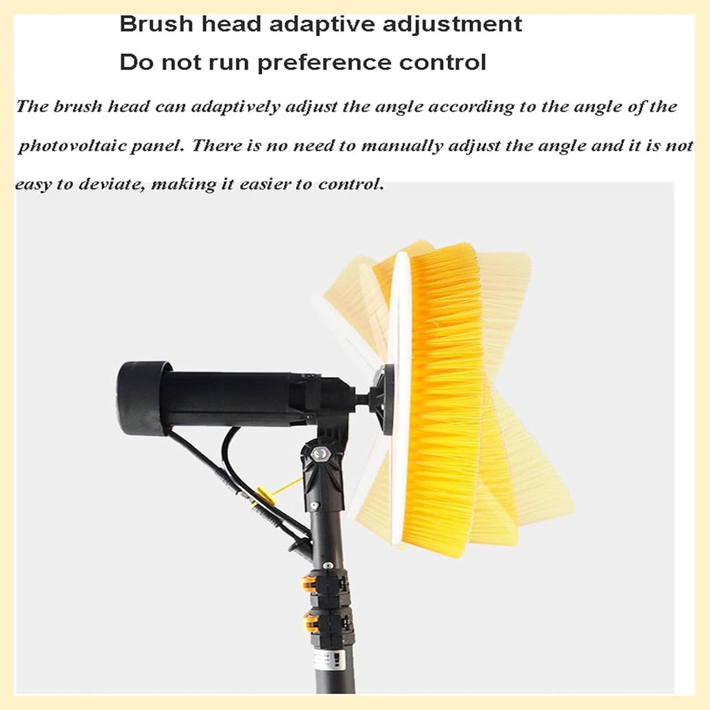 Special Roof Water Brush 7.5 M Solar Panel Cleaning Telescopic Pole, Electric Photovoltaic Panel Cleaner, Double Head Automatic Outdoor Cleaning Tools Window Cleaner