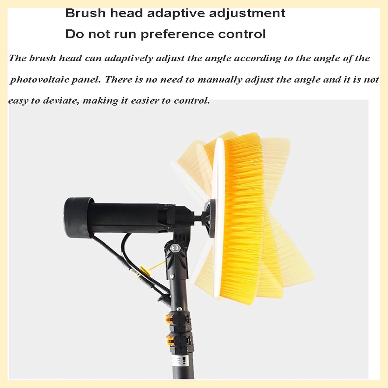 Special Roof Water Brush 7.5 M Solar Panel Cleaning Telescopic Pole, Electric Photovoltaic Panel Cleaner, Double Head Automatic Outdoor Cleaning Tools Window Cleaner