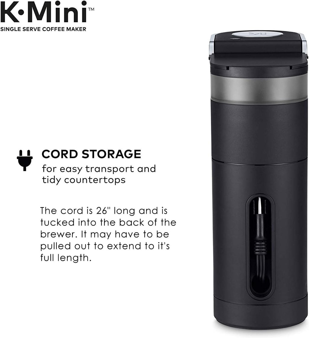 Keurig K-Mini Coffee Maker, Single Serve K-Cup Pod Coffee Brewer, 6 to 12 Oz. Brew Sizes, Black (Renewed)