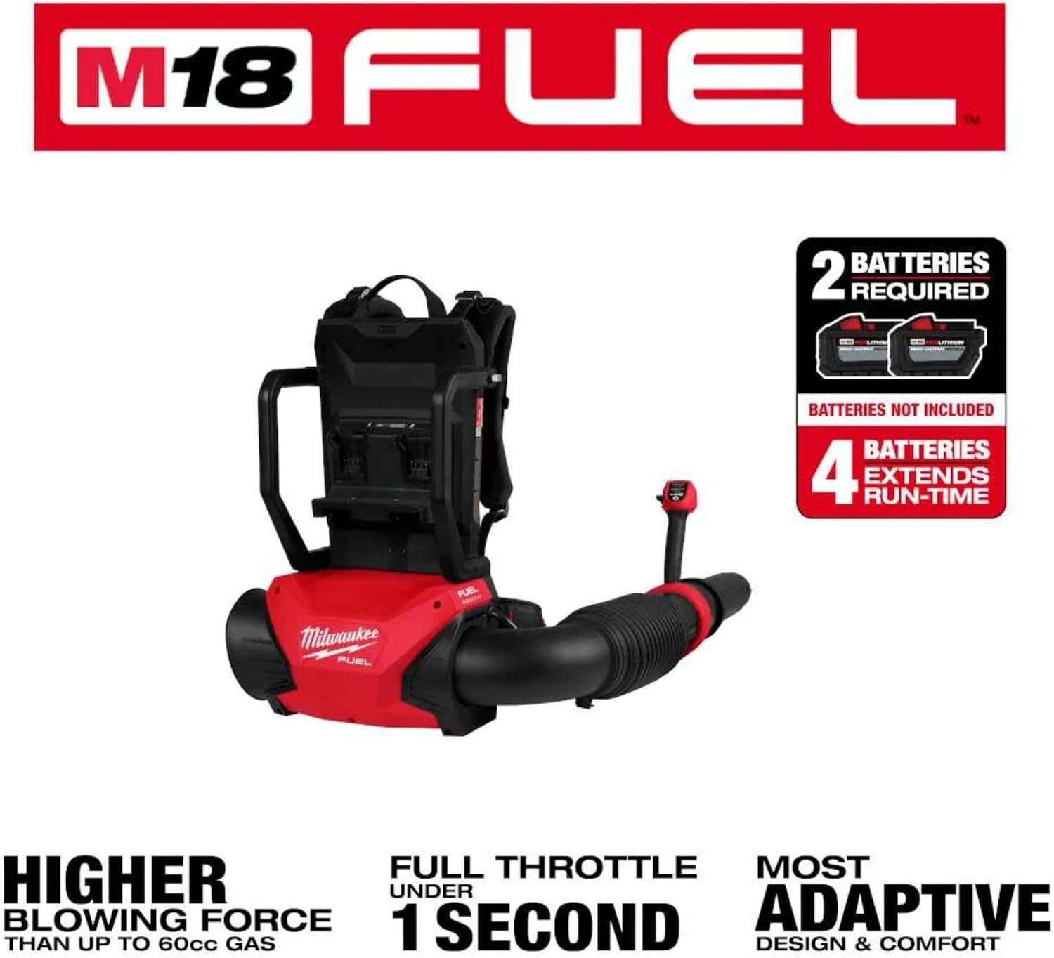 Milwaukee Electric - M18 FUELTRADE Dual Battery Backpack Blower