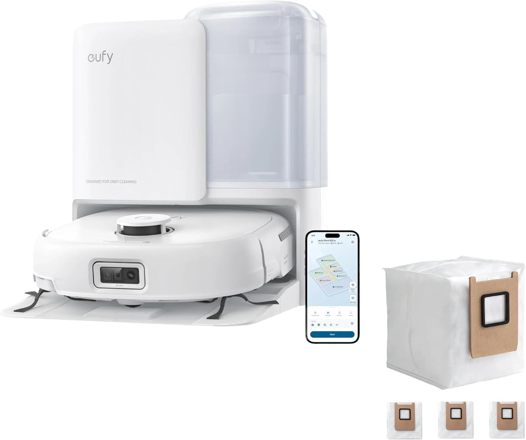 eufy Robot Vacuum E25 White & 3* Dust Bags (Bundle)