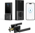 eufy Security Smart Lock Front Door Lever Set, Fingerprint Keypad Door Lock with Handle, Built-in Wi-Fi, App Control, Keyless Entry Deadbolt, 8 Months Battery, IP53 Waterproof, BHMA Certified