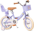 Bixike Girls Bike with Basket for Toddlers and Kids Aged 3-14 Years Old, 12 14 16 18 Inch with Training Wheels & Doll Seat, 20 Inch with Kickstand & Rear Rack, Princess Style Bicycle for Gift.