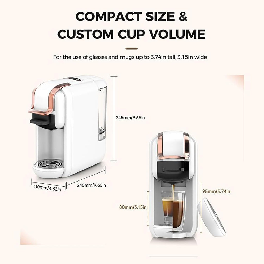Coffee and Espresso Maker Compatible with Dolce Gusto Pods K-Cup Pod Coffee Mini Coffee Maker Portable Coffee Machine for Ground Coffee Use