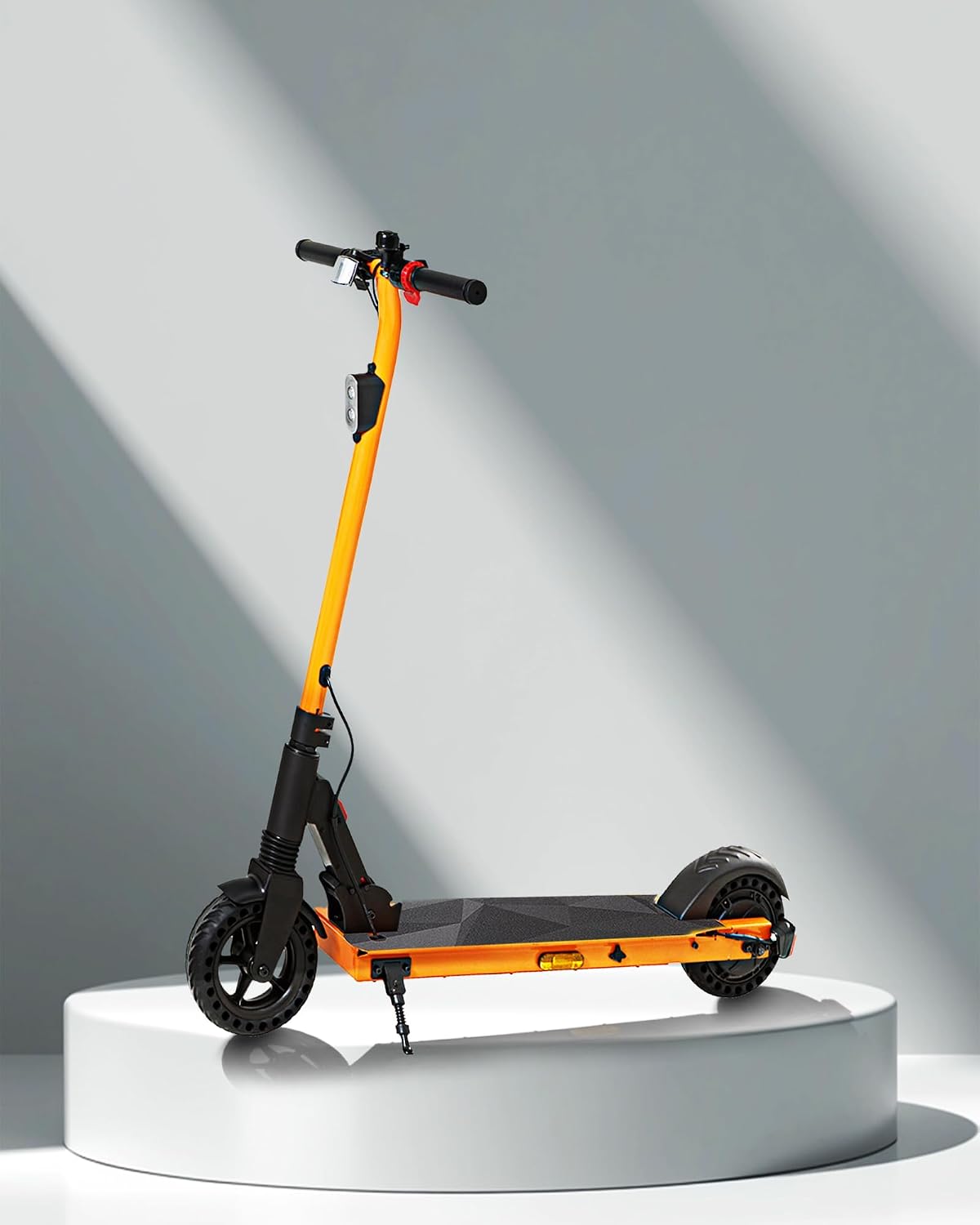QnQ Electric Scooter 500W Peak Motor, 12 Miles Range & 15 MPH, 8' Flat-Free Tires, UL Certified, Foldable Electric Scooter for Adults, Teens and Big Kids