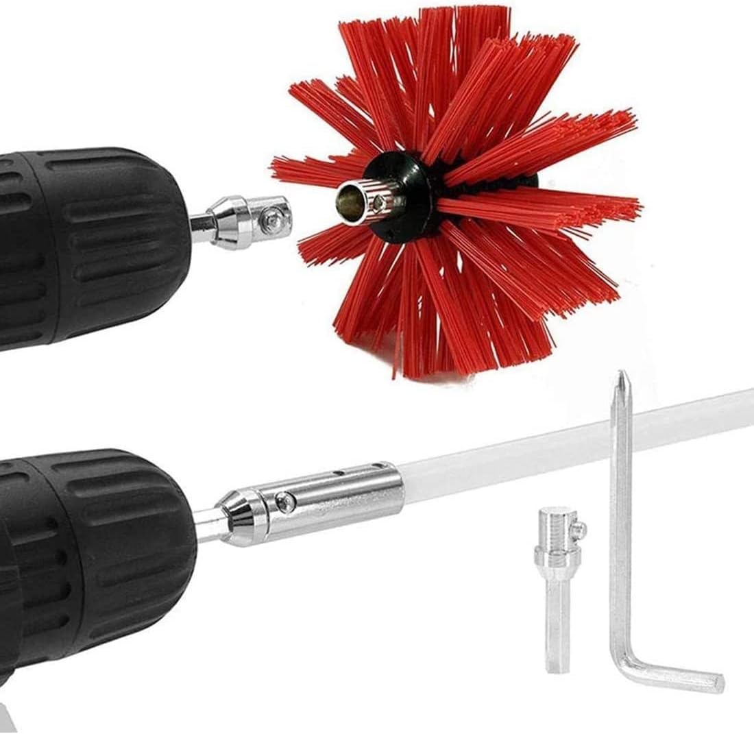 chimney sweep kit Chimney Sweep Kit , Chimney Dryer Duct Cleaner And Rods Kit Electrical Rotary Drill Drive Sweeping Cleaning Tool, Used With Or Without A Power Drill,410 Mm,12 Rods ( Color : 12 Rods
