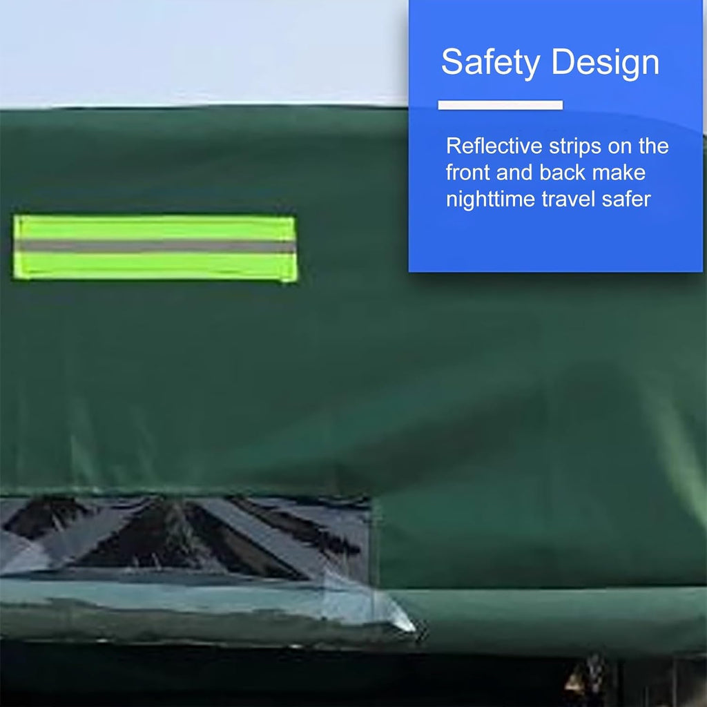 Electric Tricycle Canopy, Waterproof Cover for Adult 3-Wheel Bike, Easy Entry and Exit, Simple Installation, 150cm x 105cm