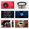 Espresso Machine with Sensor Grinder Dual Heating System Combination Pump Espresso Filter Coffee Machine with Frothing Wand