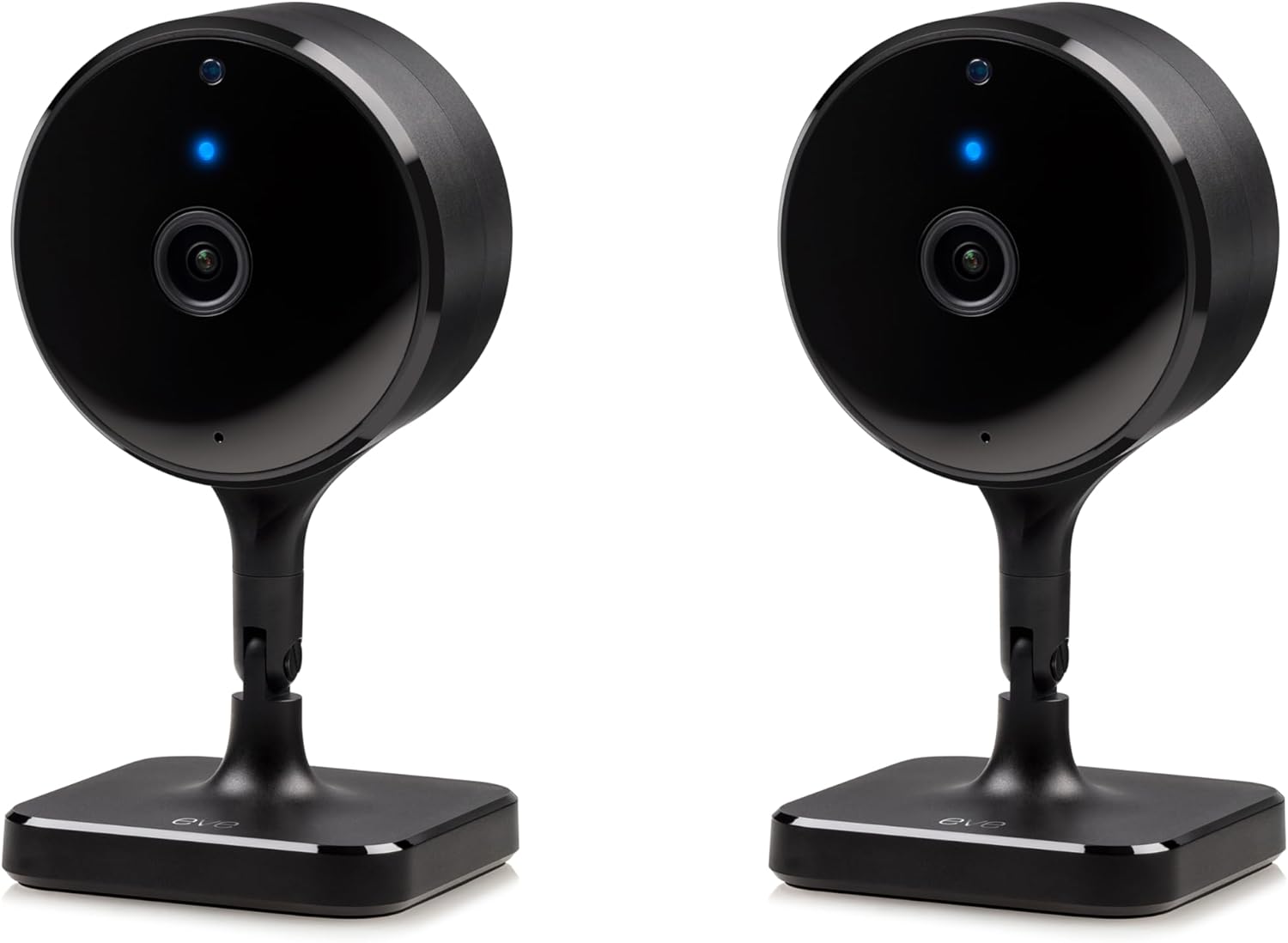 Eve Cam (2 Pack, Apple Home) – Smart Indoor Camera, 1080p Resolution, Wi-Fi, 100% Privacy, HomeKit Secure Video, iPhone Notifications, Microphone and Speaker, Night Vision, Flexible Installation