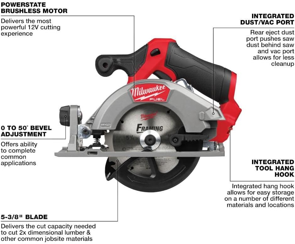 Milwaukee Electric - M12 Fuel 5-3/8 INCH Circular Saw