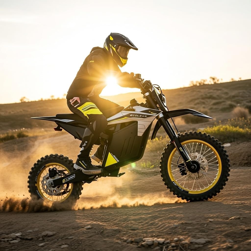 3500W Peak Electric Dirt Bike for Teens & Adults, 37MPH Electric Off-Road E-Bike with 48V 21Ah Battery, Up to 55 Miles Range, Dual Suspension, Hydraulic Brakes, 400LBS Load, Fit Age 13+