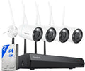REOLINK 4K Security Camera System, 4pcs Outdoor 4K/8MP Plug-in WiFi 6 Cameras, Full Metal Material, Color Night Vision, Person/Vehicle/Animal Detection, 16CH WiFi NVR with 2TB HDD, RLK12-800WB4