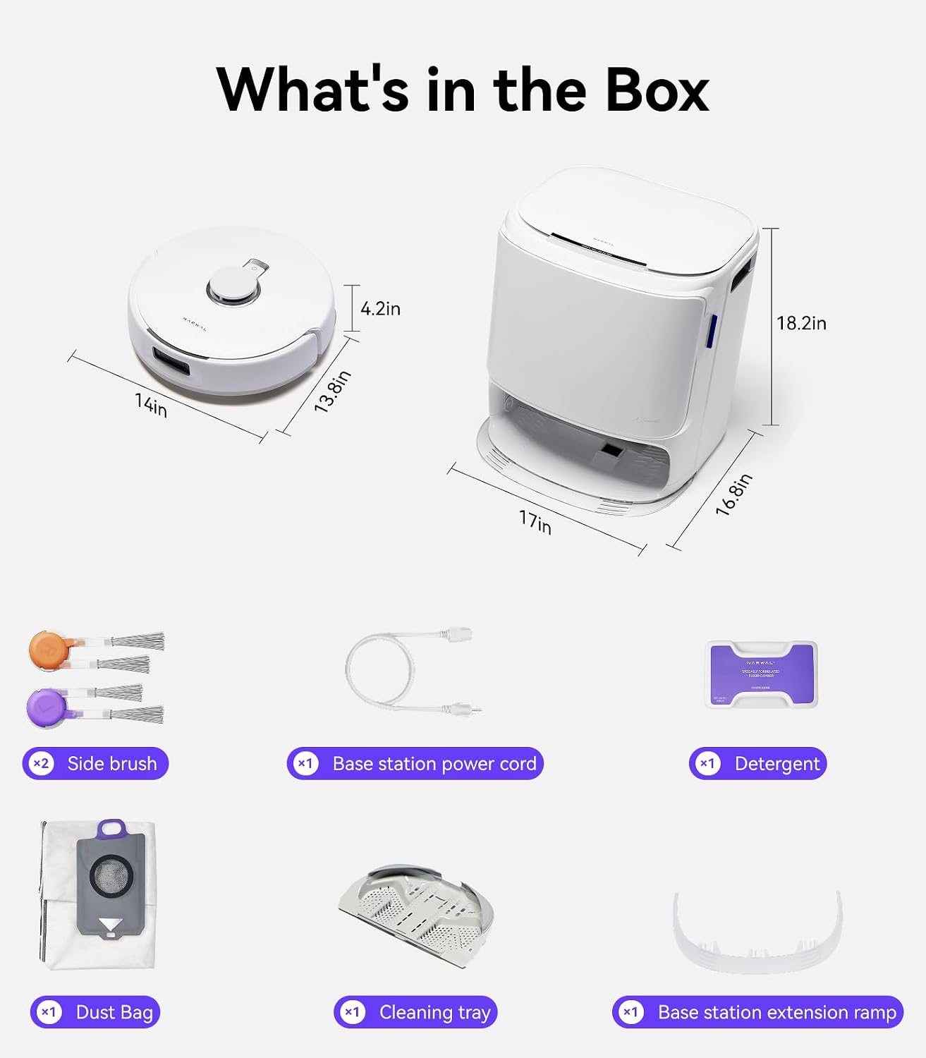 NARWAL Freo Z10 Robot Vacuum and Mop Combo, Tangle Free Robot Mop, 15,000Pa Suction, Adapts to Hard-to-Reach Areas,Self-Emptying,Mop Washing & Drying, Obstacle Avoidance,for Pet Hair & Floor (Renewed)