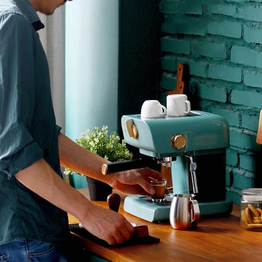 Coffee Machine Retro Semi-Automatic Coffee Machine Household Espresso Pump Type Mini Integrated Milk Frother Household appliances