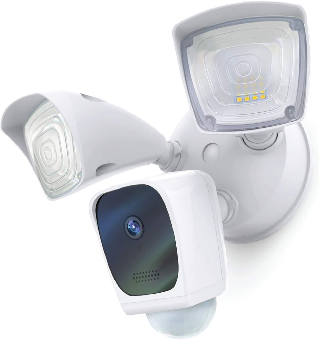 Home Zone Security Floodlight Camera – Smart 2.4 GHz Wireless 1080P Outdoor Security Flood Light Camera, No Subscription Required