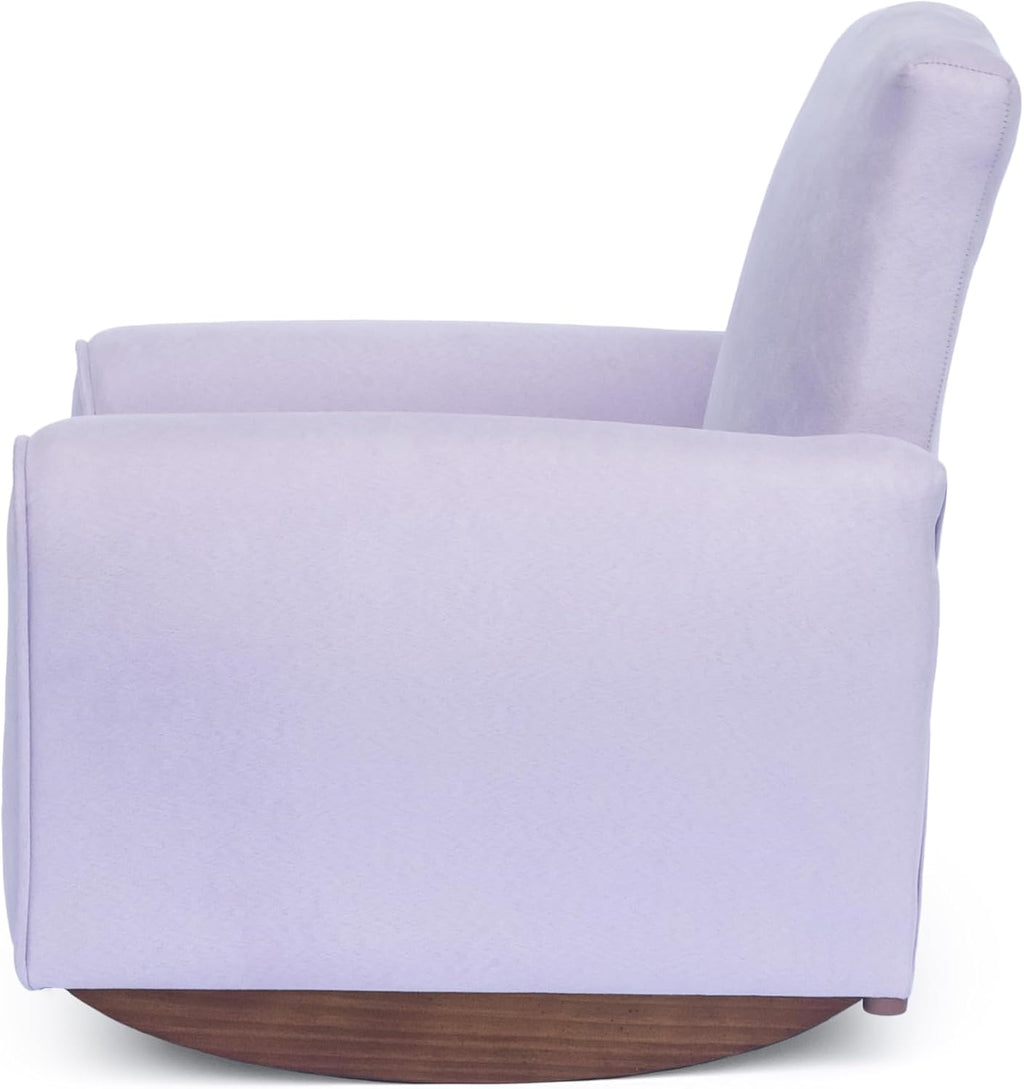 Toddler Personalized Armchair, Kids Upholstered Rocking Chair with Personalization, Toddler Chair with Personalized Name, Comfy Child Armchair (Rockers, Lavender Suede)