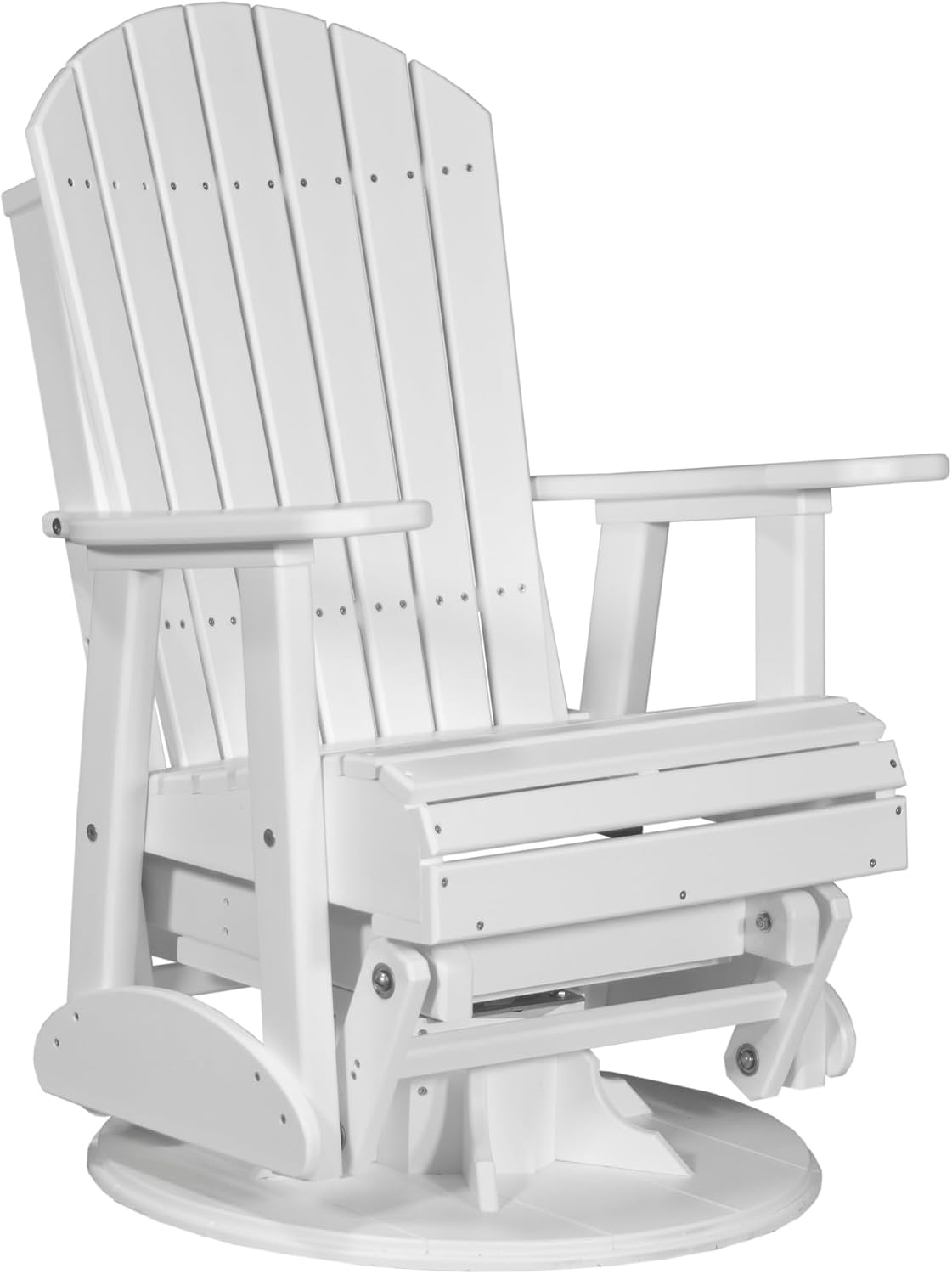 LuxCraft 2' Adirondack Swivel Glider - Available in 14 Colors, White