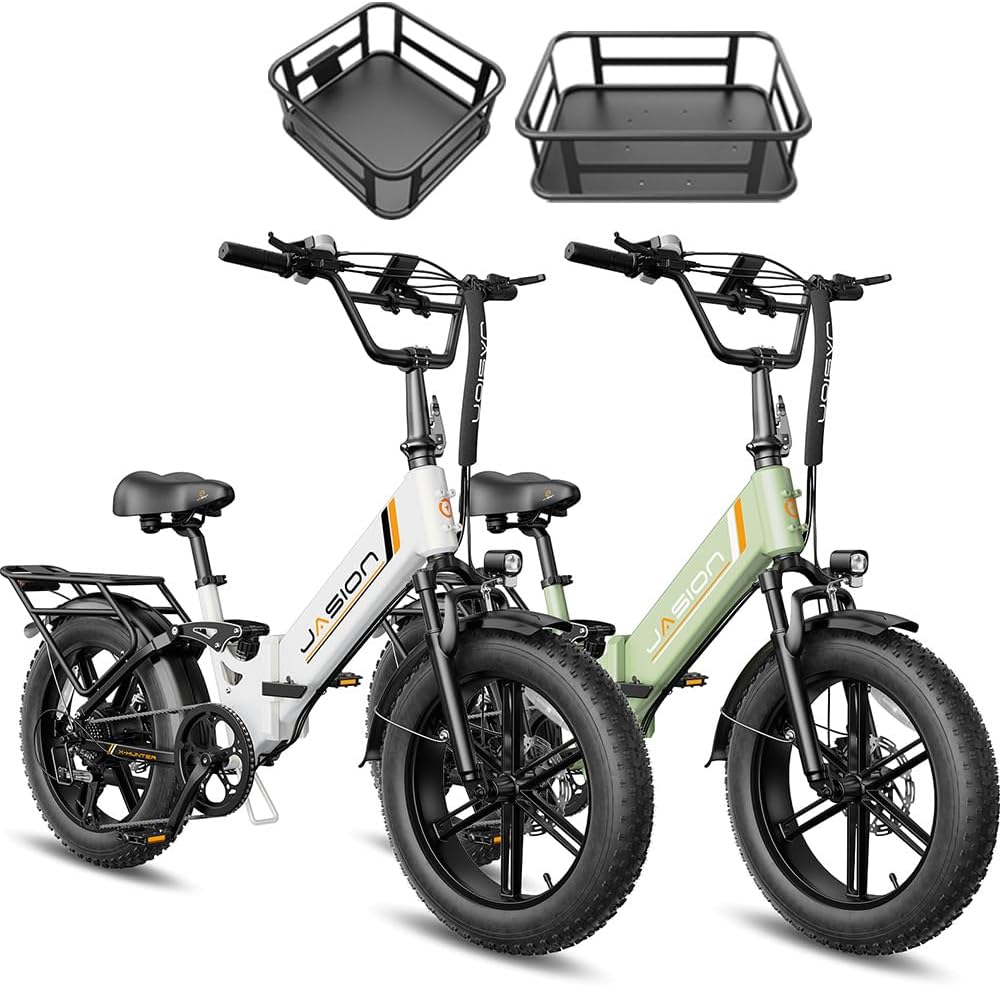 Jasion X Hunter ST 20' Electric Bike for Adults,Peak 1400W Motor,30MPH Max Speed Foldable Ebike,71 Miles Range Folding E Bicycles,624WH Battery,Hydraulic Disc Brakes,UL 2849 Certified