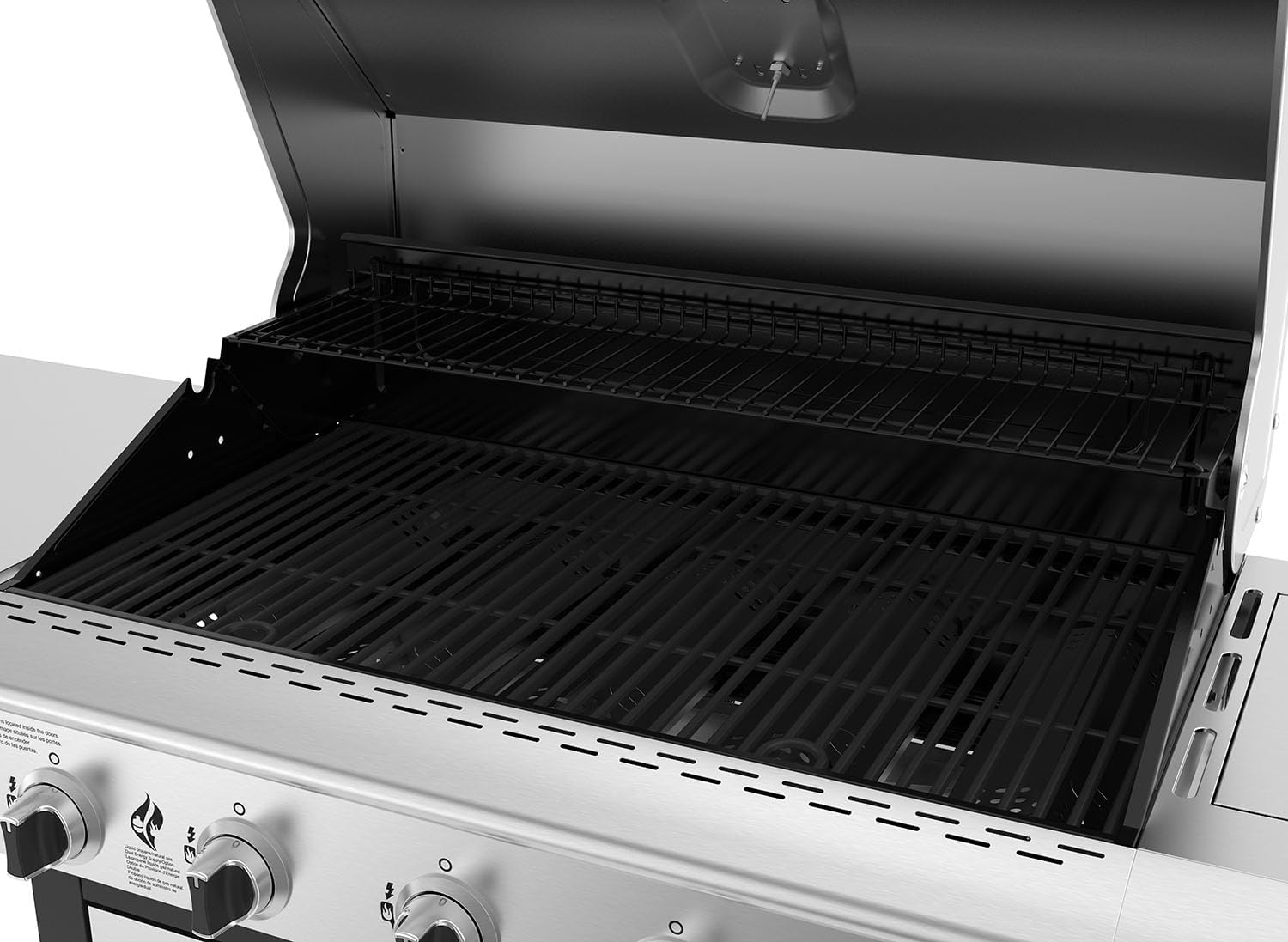 Nexgrill Deluxe 5-Burner Propane BBQ Grill with Side Burner and Foldable Side Table, Stainless Steel Control Panel, Electric Ignition, 60,000 BTUs Output, Gas Grill Perfect for Gatherings - 720-1046