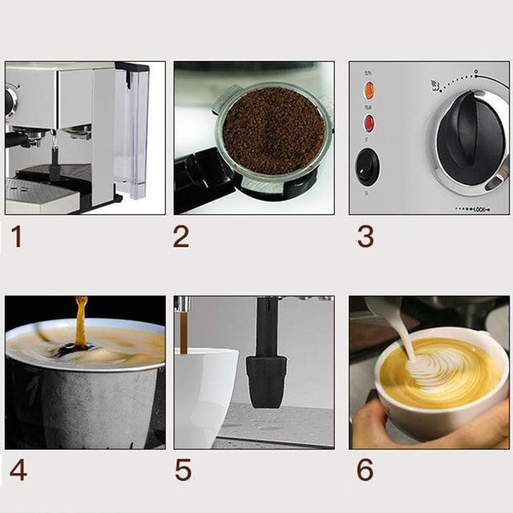Coffee Machine Coffee Machine Espresso Coffee Machine Maker 15 Bar,Capuccino,Frothing Milk Foam,920W,Capacity 1.5L Removable Drip Tray Steam Nozzle