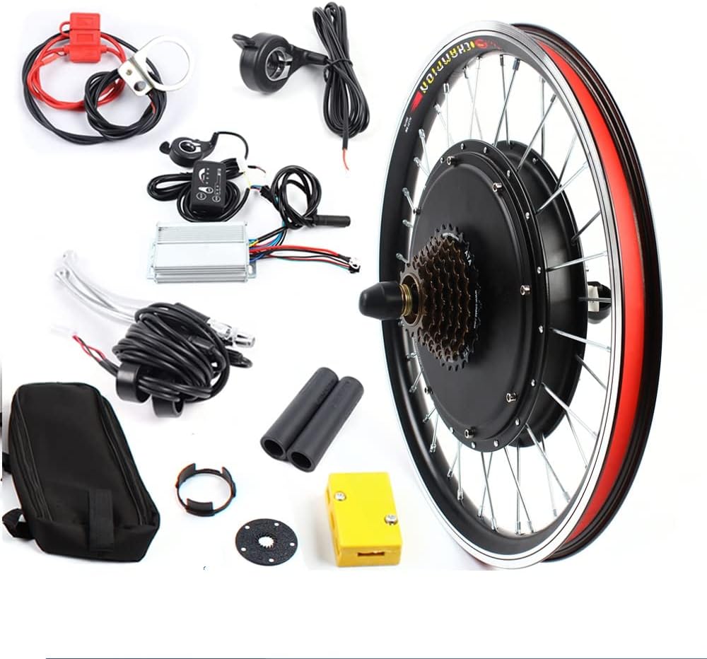 20' Front/Rear Wheel Hub Electric Bike Conversion Kit, 36V 250W/48V 1000W E-Bike Powerful Hub Motor Kit with SW-810LED Display Waterproof Wire Front/Rear Wheel Hub Assembly Motor Kit (US Stock)