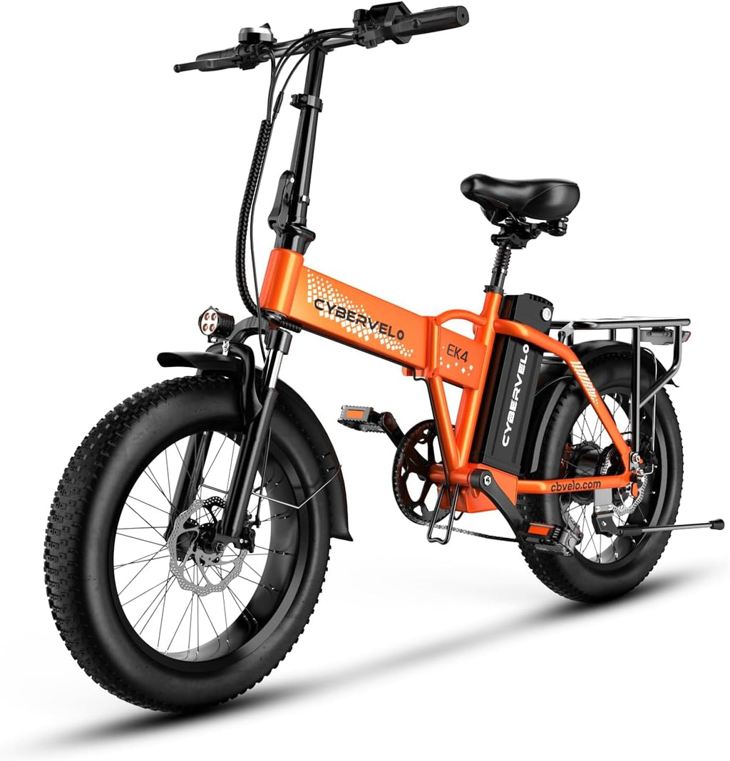 Folding Electric Bike, Removable Large Capacity Battery Ebike,Fat Tire Adult E-Bik,Long Range, Long-lasting Ebike