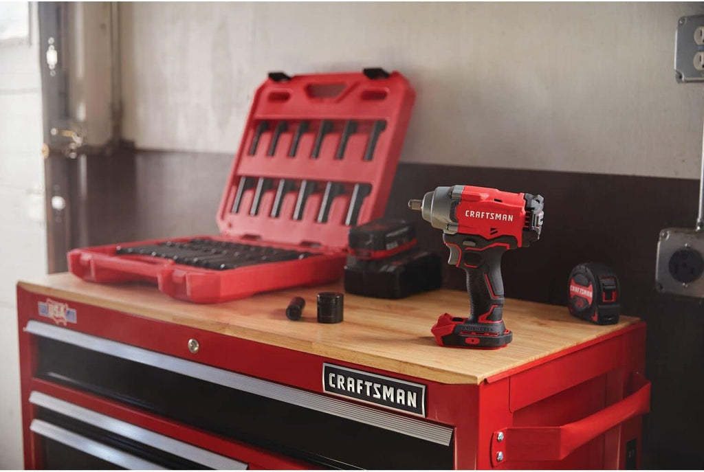 CRAFTSMAN V20 Cordless Impact Wrench, 1/2 inch, Bare Tool Only (CMCF920B)