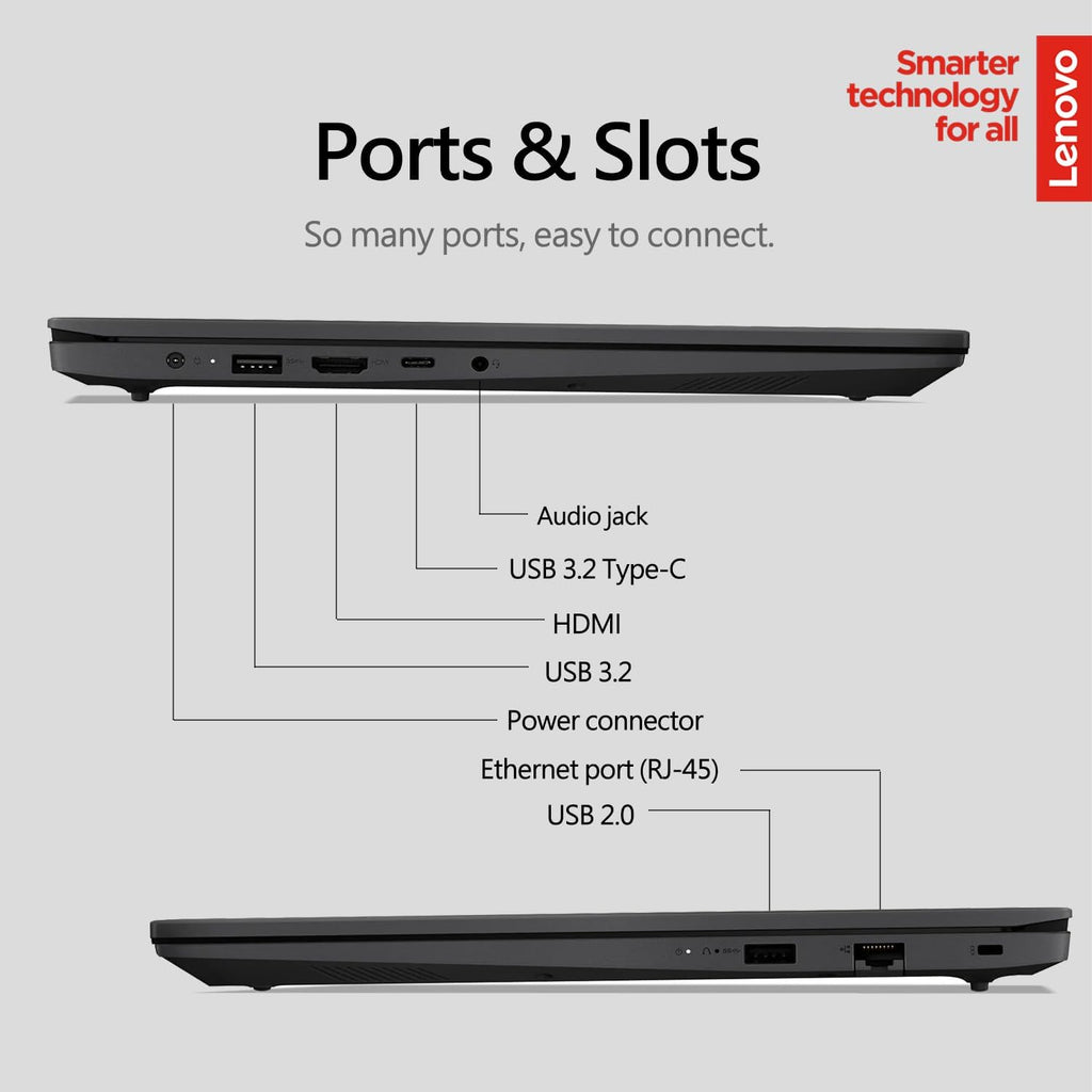 Lenovo Laptop, Intel Pentium Four-Core Processor, 16GB RAM, 512GB PCIe SSD, 15.6' Full HD Anti-Glare Display, Ethernet Port, HDMI, USB-C, Webcam, WiFi & Bluetooth, Windows 11 Home