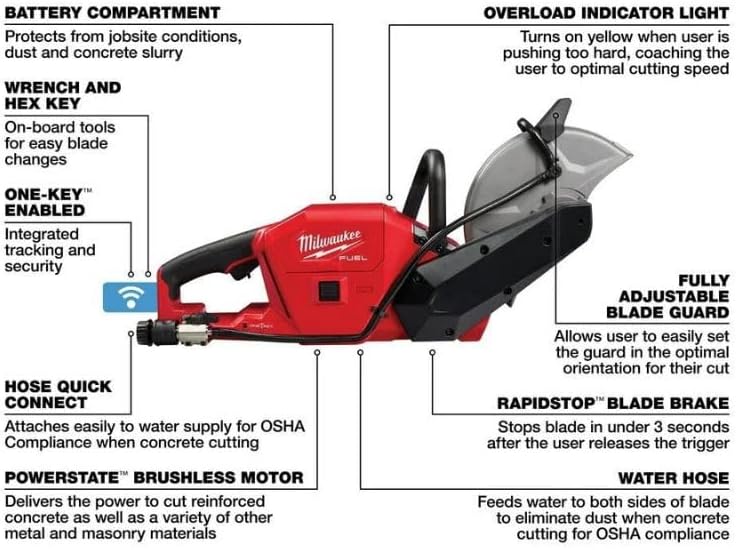 Milwaukee Electric - M18 Fuel 9 Cut-Off Saw W/ONE-Key