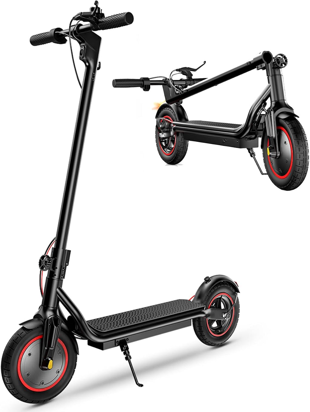 Electric Scooter, 23 Miles, 22 MPH Top Speed Electric Scooter for Adults, 500W Powerful Motor,10'/8.5' Pneumatic Tires Commuting Scooter, Foldable Escooter for Commuting & Campus Use