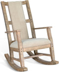 Sunny Designs Marina Mahogany Rocking Chair with Cushion Seat & Back in Beige