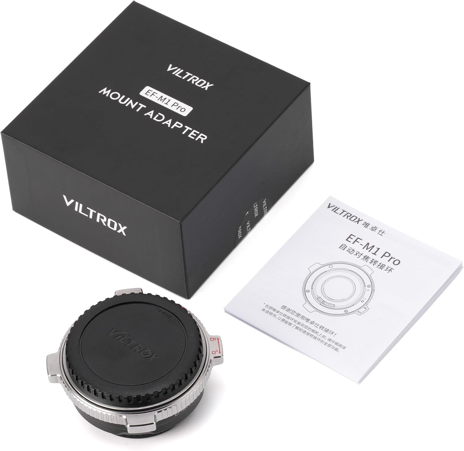 VILTROX EF-M1 Pro Auto Focus Lens Adapter Lens Mount Converter with Security Lock Compatible with Canon EOS EF/EF-S Lens to M4/3 MFT GH4 GH5 GF6 GX7 E-M5 E-M10II E-PL5 Cameras