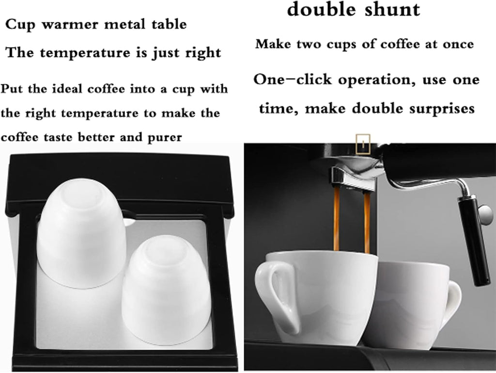 Coffee machine Espresso Machine 20 Bar Espresso Maker Small Commercial Steam Coffee Machine For Home Use,Double Cup Split, Suitable For Cappuccino Mocha Latte