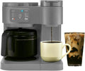 K-Duo Essentials Coffee Maker for Hot and Iced Drinks, Single Serve KCup Pod Brewer and 12 Cup Carafe Drip Coffee Pot, 72 oz Water Reservoir,Pause & Pour Feature, Perfect for Home & Office Use (Gray)