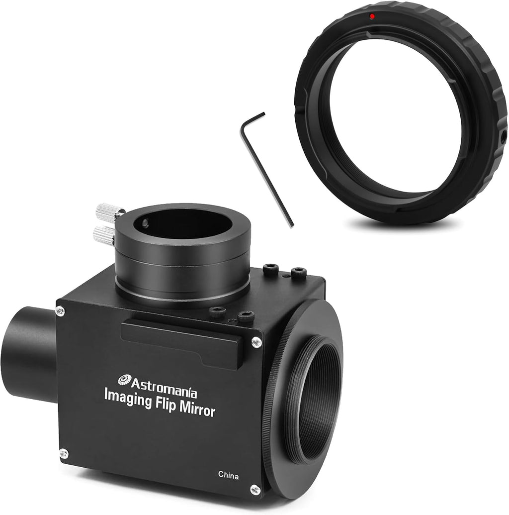 Astromania Metal T-Ring Adapter for 42mm Pentax-k Camera DSLR/SLR - Bundle with - 1.25 Inch Flip Mirror for Telescope