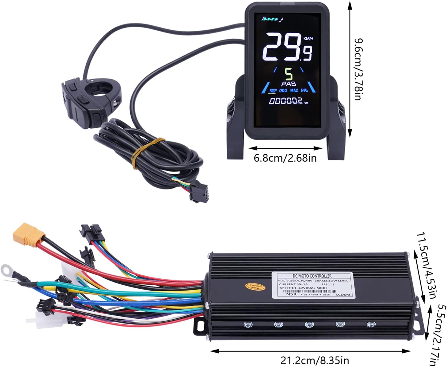 48V 1000W E-Bike Conversion Kit, 28'/29''/700CC Rear Wheel E-Bike Motor Kit w/Brushless Gearless Motor/Dual Mode Controller/PAS/Display, 5-Speed Adjustable, Compatible Universal Disc & V-Shaped Brakes