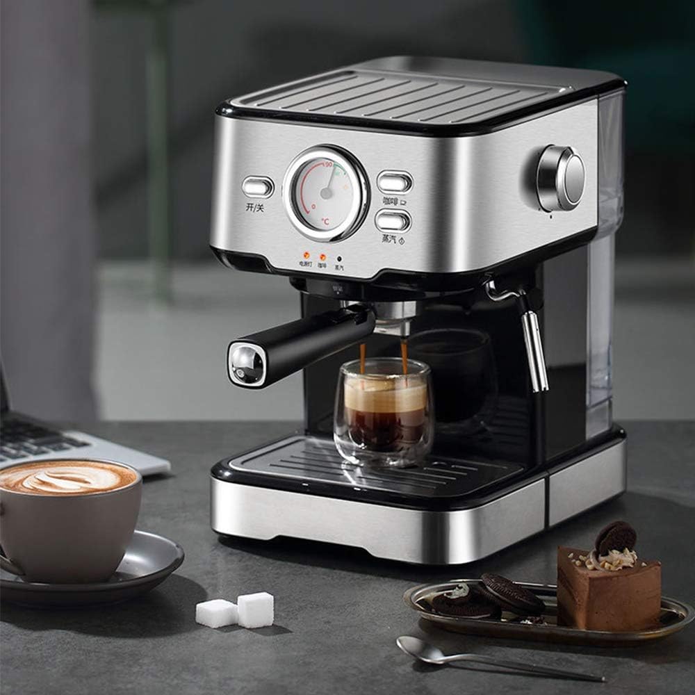 Coffee machine Coffee Machine, Household Coffee Maker Home Espresso Coffee Machine Semi-Automatic Cafe Maker Steam Milk Foam 1.5L Espresso /20Bar