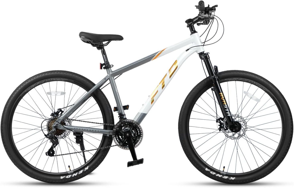 AVASTA Earth 26 27.5 inch Mountain Bike with 21-Speed, Aluminum Frame, Dual Disc Brake, Comfortable Saddle, Multiple Colors