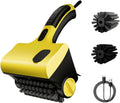 Electric Grill Clean Brush with Liquid Box, Rotating Cleaning with 2 Removable Heads, BBQ Brushes for Kitchen, 350 RPM, High Speed