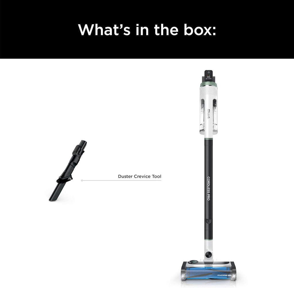 Shark Cordless Pro Vacuum with Clean Sense IQ and Odor Neutralizer, PowerFins Plus Brushroll, Includes Duster Crevice Tool, Up to 40 Minute Runtime, Without MultiFLEX, IZ562H