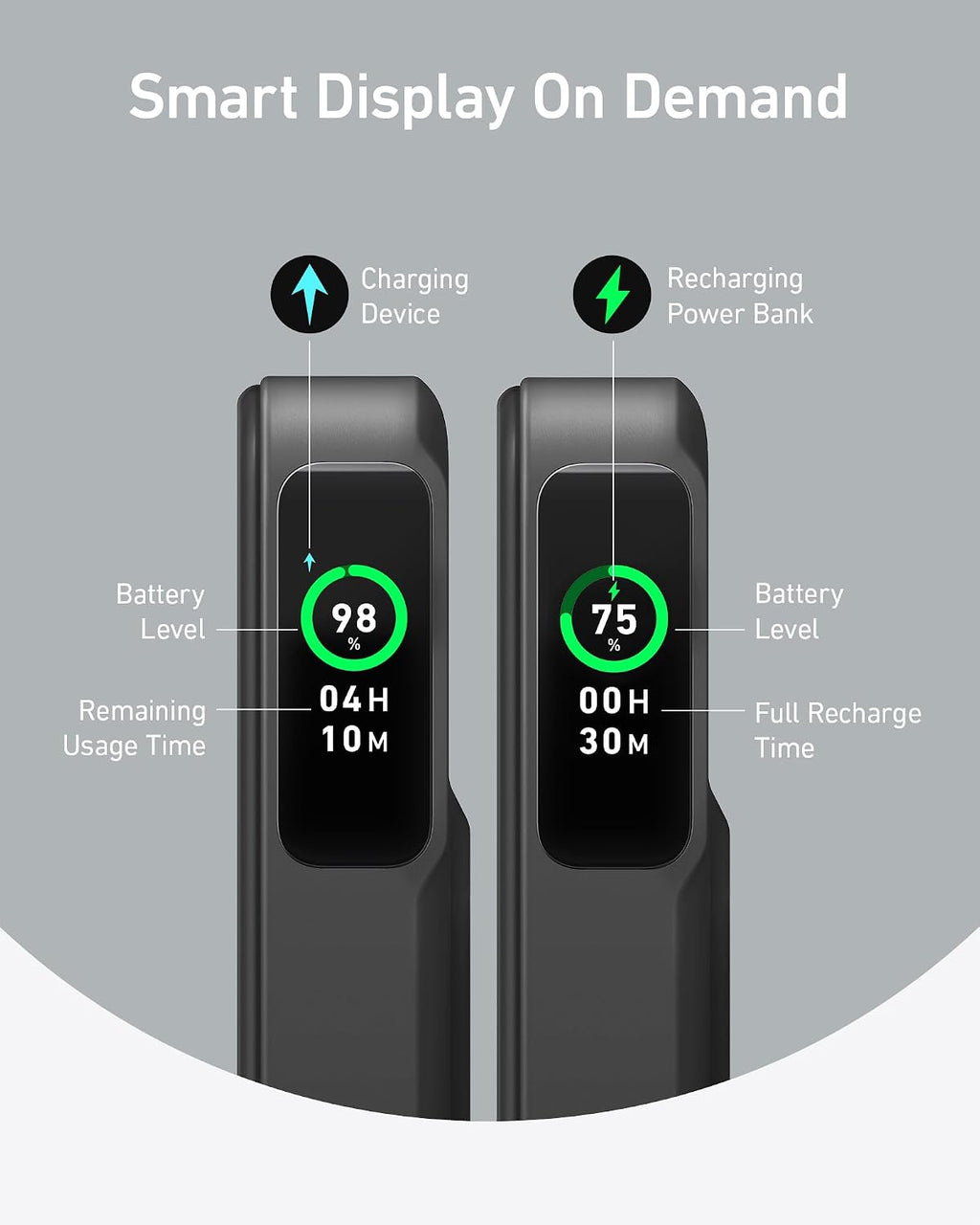 Anker MagGo Power Bank, Qi2 Certified 15W Ultra-Fast MagSafe-Compatible Portable Charger with Smart Display & Foldable Stand MagSafe Charger Compatible, MagGo 3-in-1 Charging Station