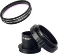 SVBONY T2 T Ring Adapter and T Adapter, 1.25 inches Metal Telescope Camera Adapter Bundle with SV220 H-Alpha OIII 3nm Dual-Band 1.25' Filter, Telescope Accessories for Deep Sky Astrophotography