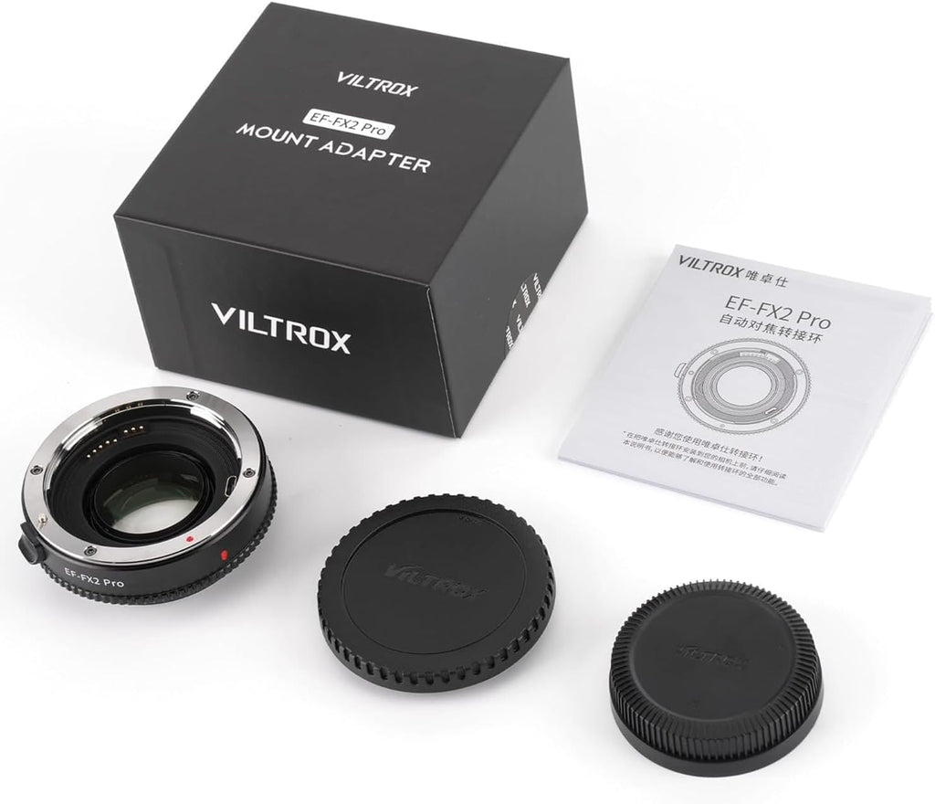VILTROX EF-FX2 Pro Lens Mount Adapter EF to X-Mount Auto Focus Lens Adapter Focal Reducer Speed Booster Compatible with Canon EF Lens to Fuji X-Mount X-T3 X-T2 X-T20 X-T100 X-PRO2 X-E3 X-A20 X-A5