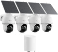 REOLINK 5MP Solar Security Cameras Wireless Outdoor, 360° Pan Tilt Auto-Tracking, Smart AI Detection, Up to 1TB Local Storage, 2.4/5GHz Dual-Band WiFi, Home Hub Mini with 4X Argus PT + Solar Panel